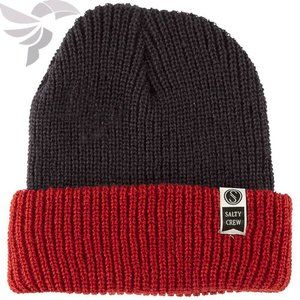 SALTY CREW ALPHA BOYS NAVY AND RED BEANIE